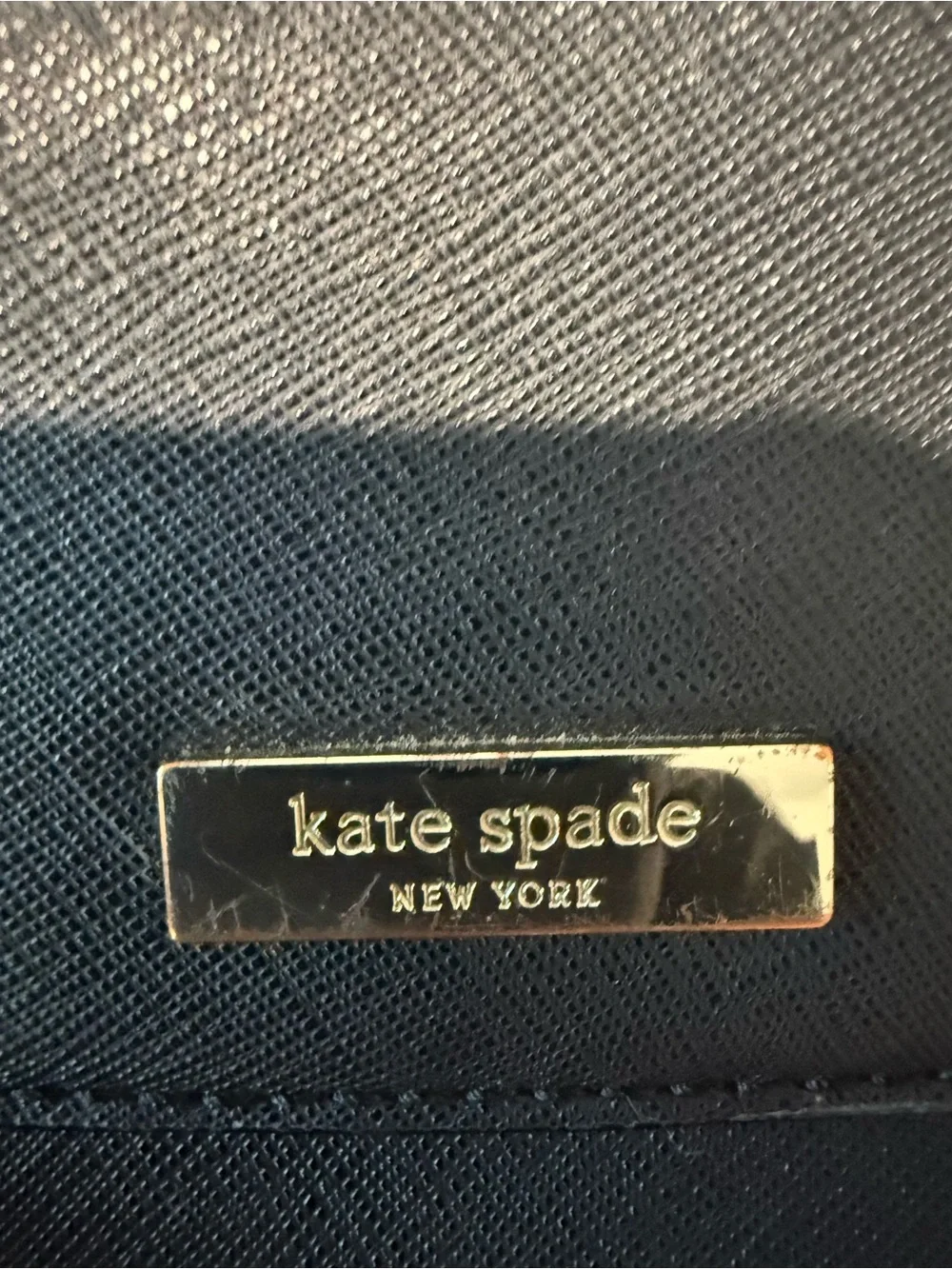 Kate Spade New York Black Saffiano Leather Satchel Crossbody Bag